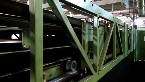 Ras7Canvas folding machine works. 스톡 동영상 122212407