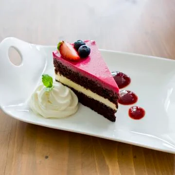 Rasberry cake Stock Photos