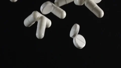Rash of many different pills Stock Footage 119831413