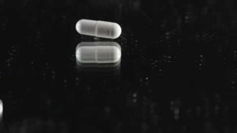 Rash of many different pills Stock Footage 119831528