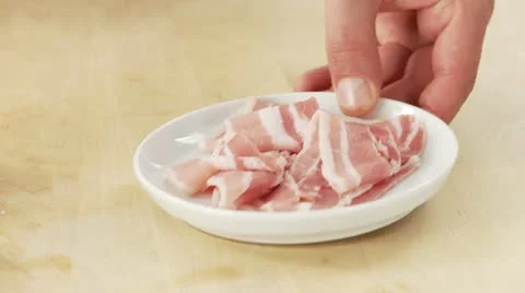 Rashers of bacon Stock Footage 24635980