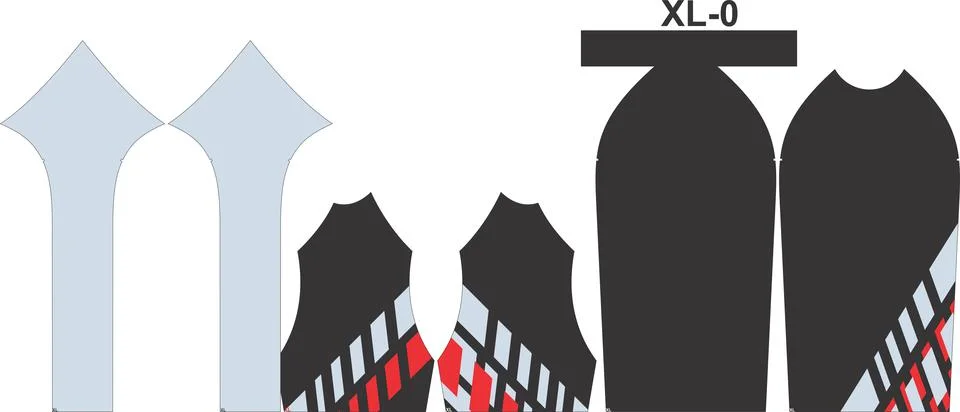 RashGuard Artwork Pattern Half Sleeve Shirt Vectors Stock Illustration
