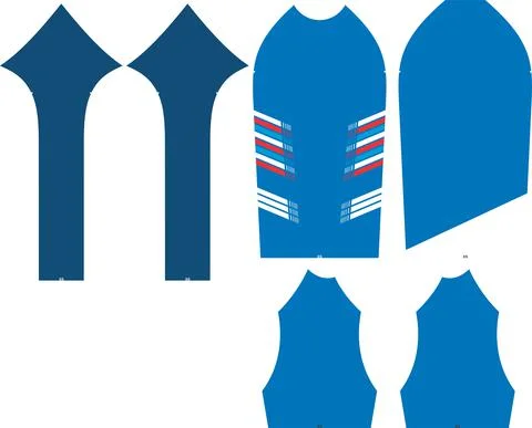 RashGuard Artwork Pattern Half Sleeve Shirt Mock ups Vectors Stock Illustration