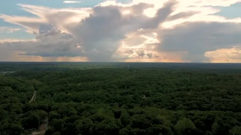 Rasing Above the Ozarks fly towards the clouds Stock Footage 155257443