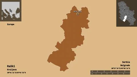 Raski, district of Serbia. Previews. Pattern Stock Illustration