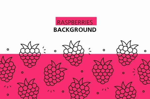 Raspberries background Stockillustratie
