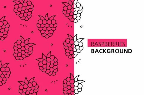 Raspberries background Stockillustratie