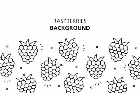 Raspberries background Stockillustratie