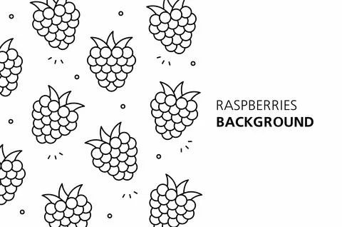Raspberries background Stockillustratie