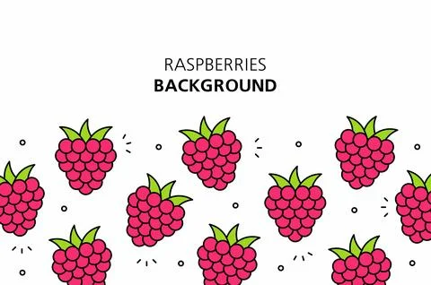 Raspberries background Stockillustratie