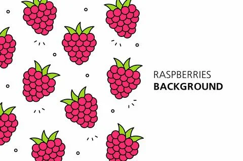 Raspberries background Stockillustratie