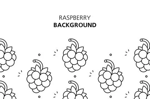 Raspberries background Stock Illustration