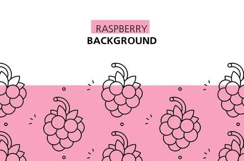 Raspberries background Stock Illustration