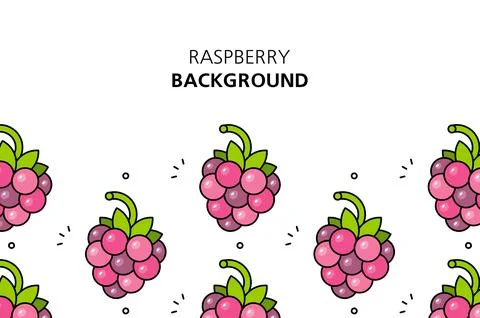 Raspberries background Stock Illustration