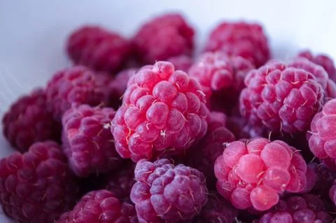 Raspberries background Stock Photos