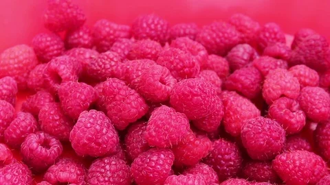 Raspberries Close Up Stock Footage 99222464