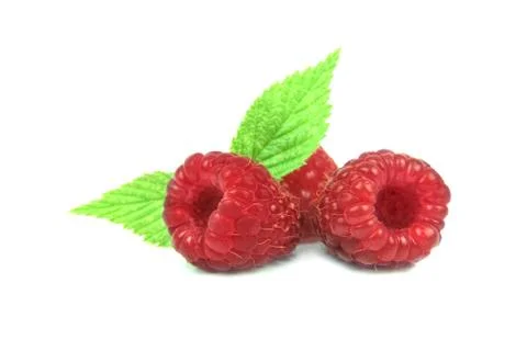 Raspberries in closeup Stock Photos