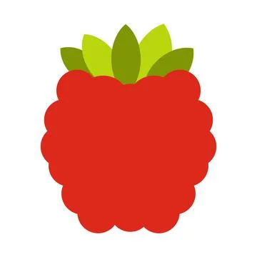Raspberries flat icon 스톡 일러스트