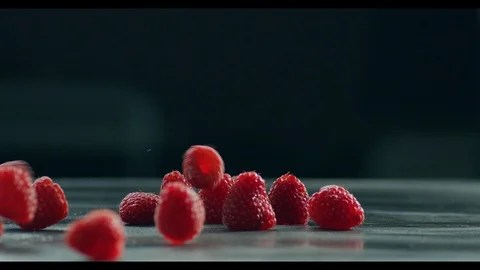 Raspberries Video stock 95988048