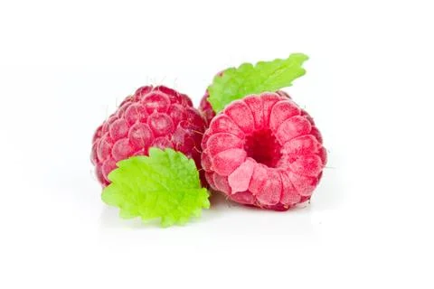 Raspberries isolated Stock Photos