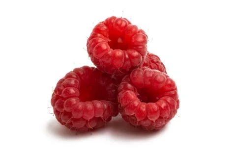 Raspberries isolated Stock Photos