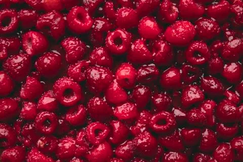 Raspberries jam - pattern Stock Photos