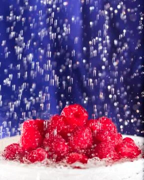 Raspberries in the Rain Stock Photos
