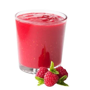 Raspberries smoothies Stock Photos