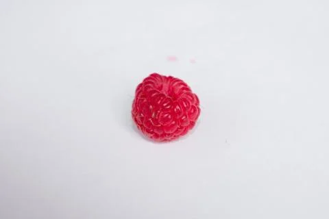 Raspberries on white background Stock Photos