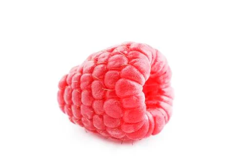 Raspberries on white Stock Photos