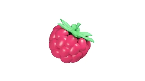 Raspberry 3d icon animation. Stock Footage 308874903