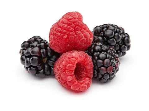 Raspberry and Blackberry Stock Photos