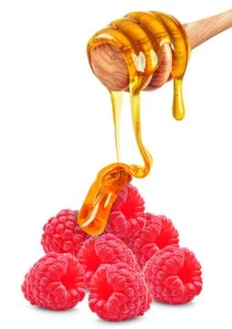Raspberry and honey Stock Photos