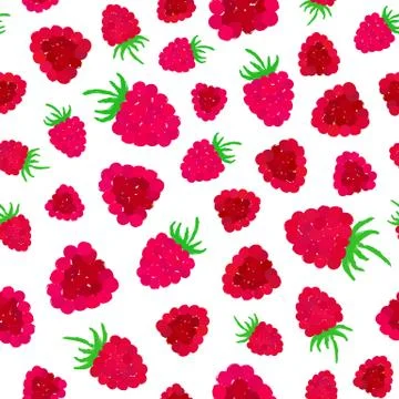 Raspberry Background Painted Pattern Stock Illustration