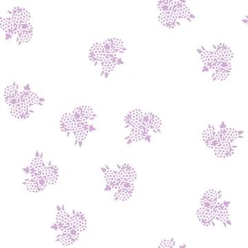 Raspberry berry glyph seamless pattern Stock Illustration