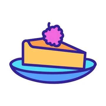 Raspberry biscuit icon vector. Isolated contour symbol illustration Stock Illustration