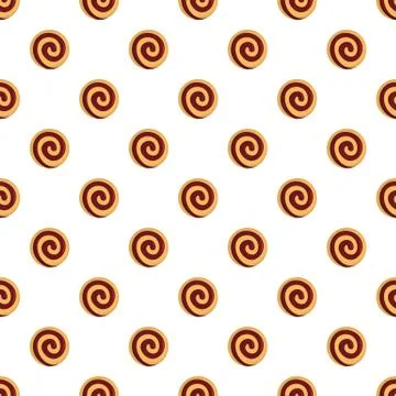 Raspberry biscuit pattern seamless Illustrazione stock