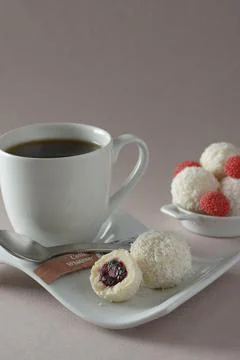 Raspberry bites Stock Photos