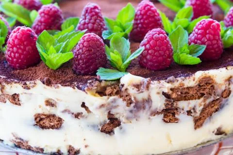 Raspberry cake Stock Photos