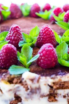 Raspberry cake Stock Photos