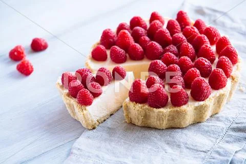 Raspberry cheesecake Stock-Fotos