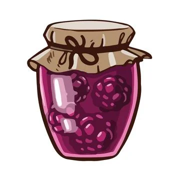 Raspberry cooking blanks. vector illustration Cartoon style. Stockillustratie