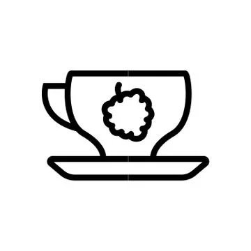 Raspberry drink icon vector. Isolated contour symbol illustration イラスト素材