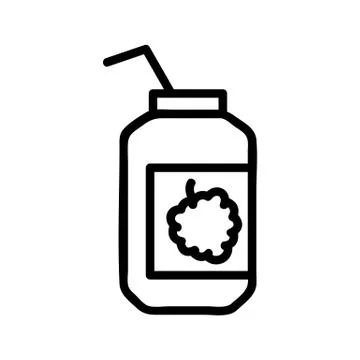 Raspberry drink icon vector. Isolated contour symbol illustration Stock Illustration