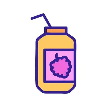 Raspberry drink icon vector. Isolated contour symbol illustration イラスト素材