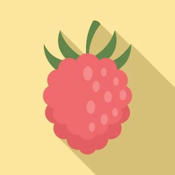 Raspberry fazz icon, flat style Stock Illustration