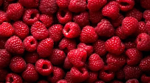 Raspberry fruit background Stock Footage 61361111