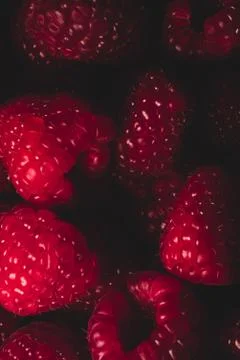 Raspberry fruit details, macro Stock Photos