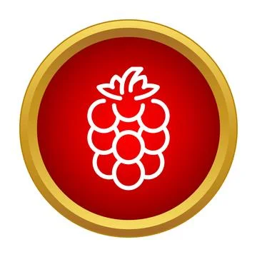 Raspberry fruit icon showing healthy snack produce Stock Illustration