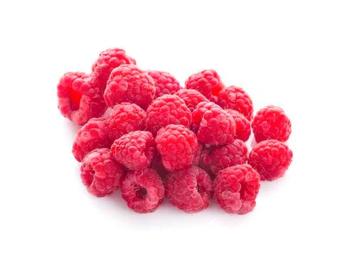 Raspberry fruit isolated over white background Foto stock